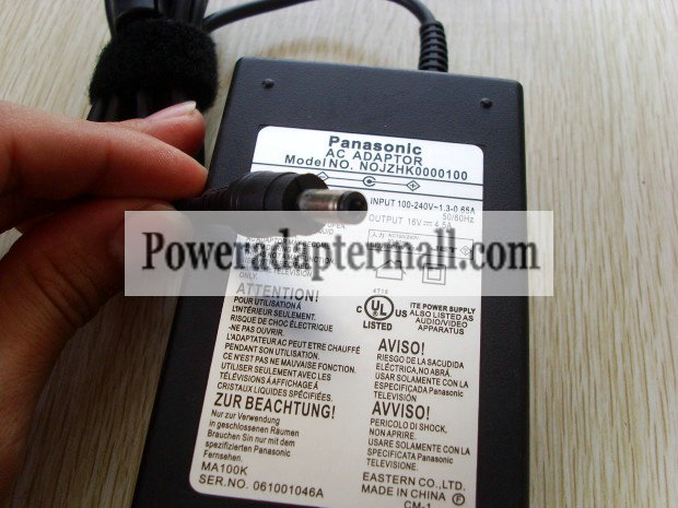 Original Panasonic CF-W2 CF-W2A CF-W2AW1AXR AC Adapter 16V 4.5A - Click Image to Close